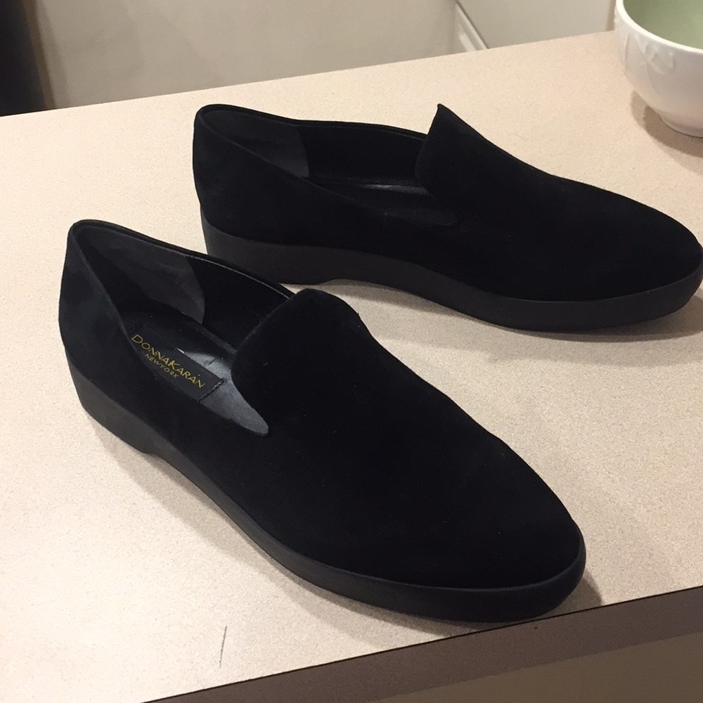 Donna Karan Black Velvet Slip-on Women’s Shoes